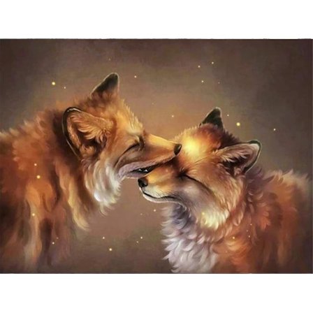 30 x 40 cm, räv Diamond Painting Diamond Broderi Målning Ca