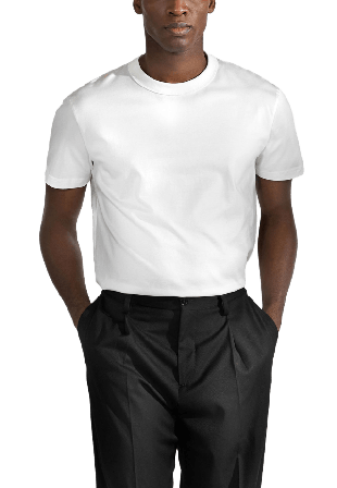 Bread & Boxers Crew-Neck Pima Underlinnen t-shirts Herr Vit XL