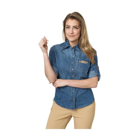 Elisabetta Franchi Cj17S21E2 192/blauw , Blauw , Dames , Maat: S Spijkerblouses