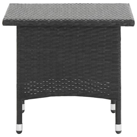 Vidaxl Trädgårdsbord Svart 50x50x47 Cm Konstrotting Svart