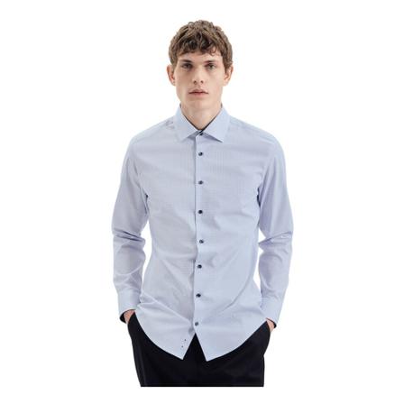 Seidensticker Business Shirt Slim , Blauw , Heren , Maat: S