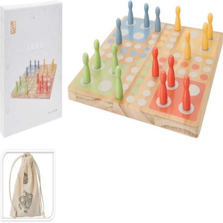 Fia med Knuff Træ Gaveæske Pose Multicolor