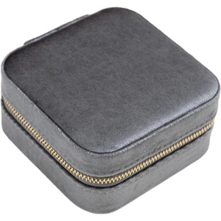 Fløjls smykkeskrin til rejser - Mini gaveæske til kvinder og piger, bærbar smykkeopbevaringsæske, lille smykkeorganisator til piger og kvinder