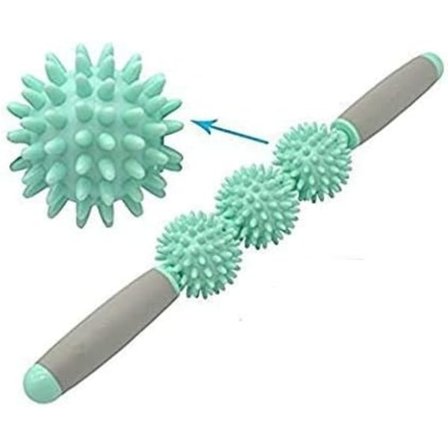 Lihasrulla, kolminkertainen rullahieronta, lihaskipuihin, selän kireyteen, myofaskiaalisiin kipupisteisiin, jalkojen maitohappoon, solmuihin - 3 