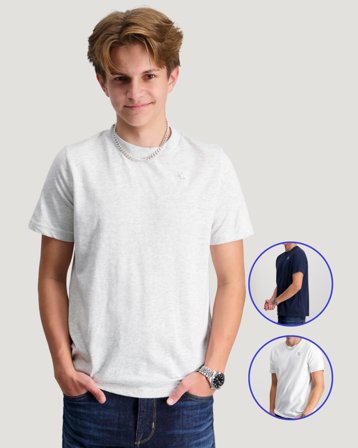 Abercrombie 3-PACK SS TEE Blauw T-shirts Jongens - Kids Brand Store
