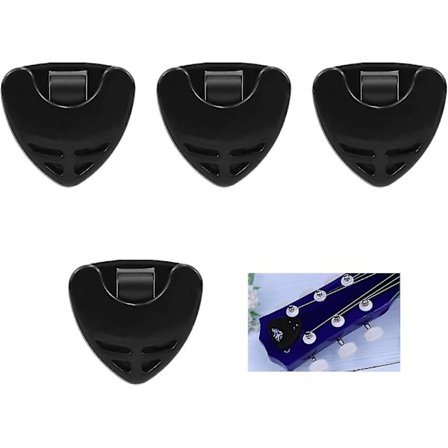 Hjerteformede Guitar Picks Clips Guitar Pick Holdere Selvklæbende Guitar Pickholder Klemmer