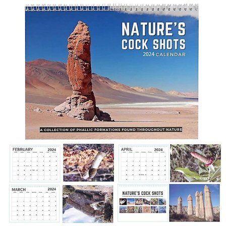 Naturens Kuk-Skudd 2024 Kalender, Naturens Pisser Kalender 2024, Nyhet Morsom Kalender, Spøk Gave, Pisser Fra Naturen Veggkalender Spøk Gave