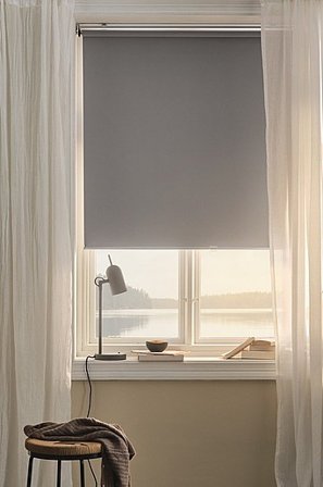 Jotex - Verduisterend Rolgordijn - Hoogte 165 Cm Grijs Grijs - NIKA - Koop Verduisterende gordijnen bij Jotex