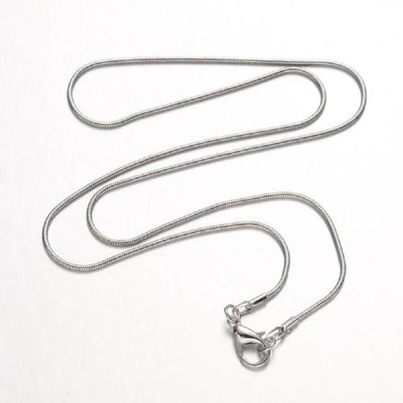 10 st. nickelfria ormlänk kedjor i AISI 304 stål 40-42 cm. lång