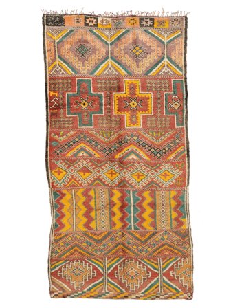 Berber Moroccan - Mid Atlas Vintage 195X386 Ull, Matta
