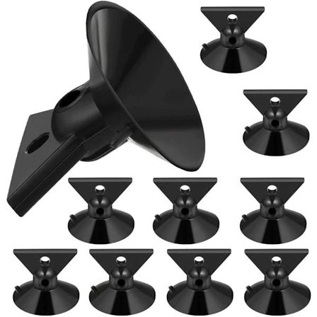 QQX.10 stk. Sugekop Fjerner GU10 CZ10 Lampeskift Sugekop Fjerner til LED Halogenlampe Mini Skinnespot Sort 30mm