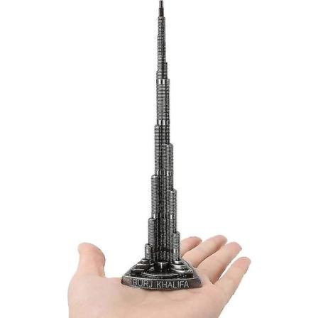 Burj Khalifa-tårnet, Plating Dubai Tower-modell, Vintage-design for soverom, kafé, hjemmebar [LGL]