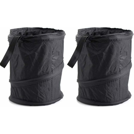 2 Foldable Car Trash Bag Waterproof Multifunction Hanging Garbage