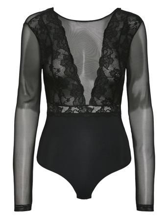 Pcsicca Ls Bodystocking Noos Black Pieces