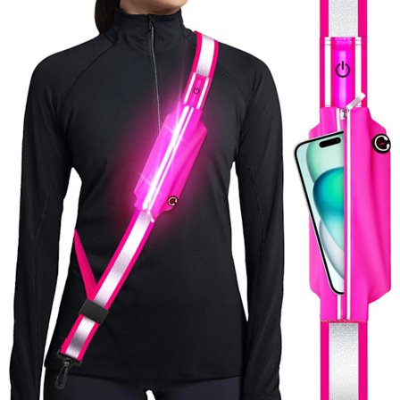 Juoksulamppu heijastinvyöllä, LED-heijastinvyö, USB Type-C, ladattava juoksulamppu heijastimilla, lamppu lenkkeilijöille, juoksuun, pyöräilyyn