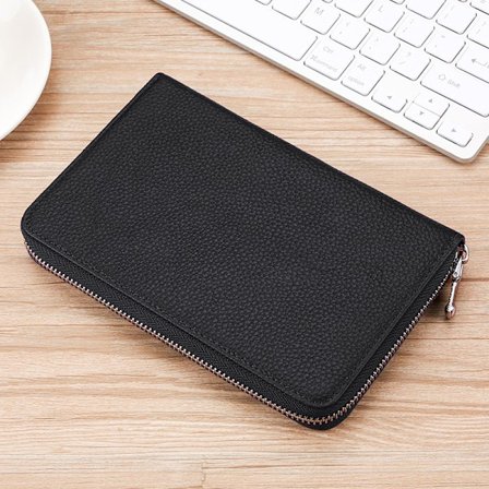 (sort) Ko læder pung hæfte taske multifunktionel mønt