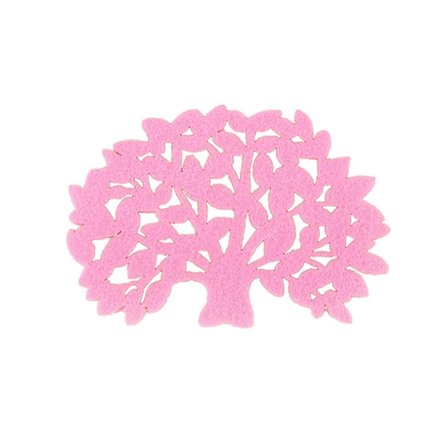 Kreativt kjøkkenverktøy med treform, coaster, sklisikker isolasjonskoppmatte, bordbrikke - Rosa - Rosa