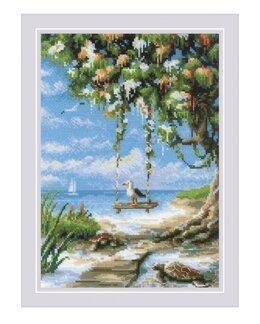 Brodeikit Billede Strandvy - Riolis