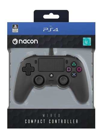 NACON Ps4 Wired Compact Controller Black - Black - ONE SIZE