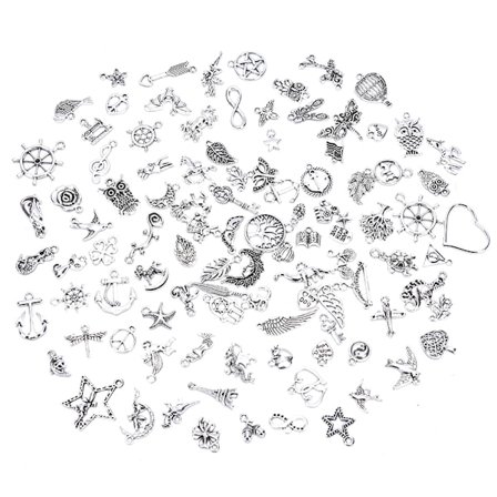 100 st silverberlocker för DIY-smyckestillverkningstillbehör