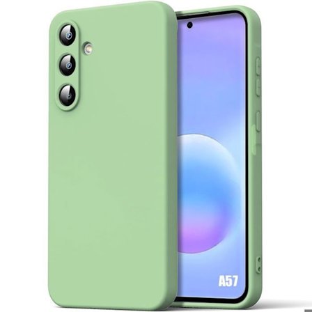 Cover til Samsung Galaxy A57 5G, Ultra Slim Blød Mat Silikone Beskyttelse Grøn
