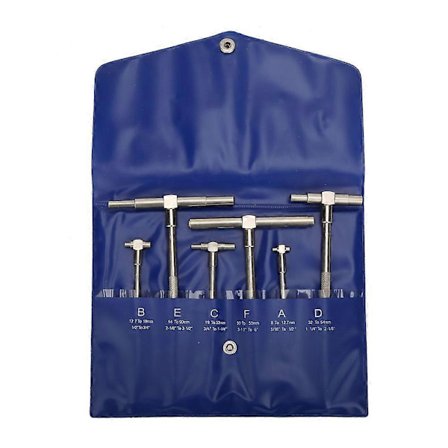 6 kpl Teleskooppinen Sisämittasarja t Reikä Mikrometri Tarkkuusmittaustyökalu 5/16"-6