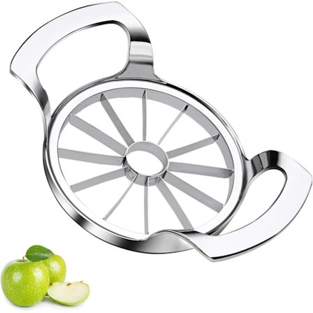 Apple Cutter Rostfritt stål Apple Corer Päron Cutter Förbättrad version Äppelskärare i 12 fjärdedelar Rostfria ståltrådar, Apple Core Remover, Päron