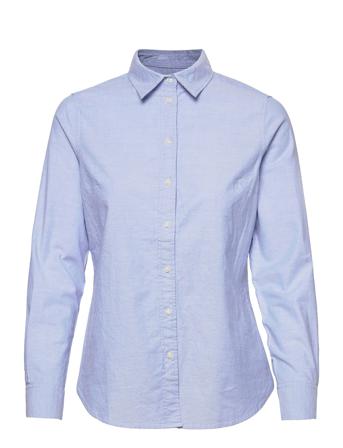 Shirt Bridget Oxford Pitkähihainen Paita Sininen Lindex