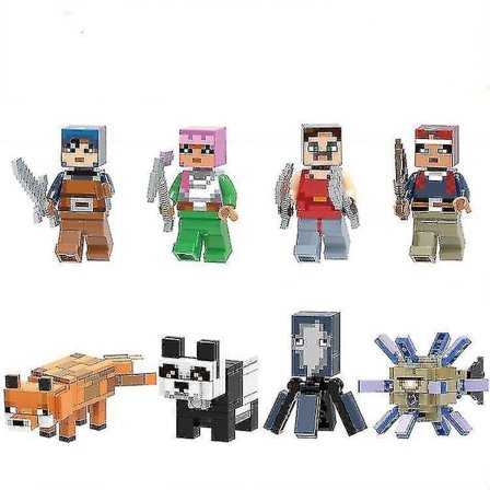 Minecraft Byggeklodser Minifigur Panda Hex Valerie Min Værge Samlede Børnelegetøj
