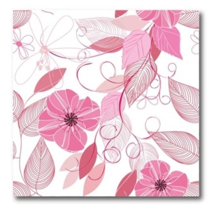 Rosa Blommor & Löv Kakeldekor 12-pack