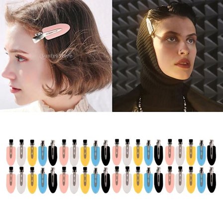 Hårklemmer uden folder til kvinder og piger, til pandehår, hårnåle, store klemmer til pandehår