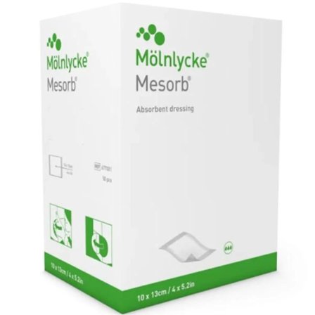 Mesorb absorberende bandasje 10 x 13 cm 50 stk