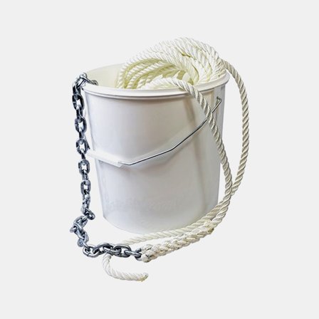 Cabo de âncora com corrente Lewmar, poliéster trançado a 3, Ø14 mm, 50 metros (dos quais corrente calibrada Lewmar 10 metros, Ø8 mm), branco