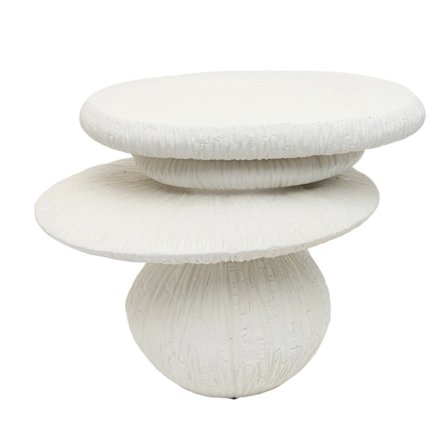 Eksoottinen sivupöytä valkoinen 61x42x46cm