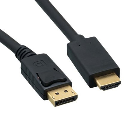 Guldpläterad DisplayPort-kabel: Full HD, kopparledare