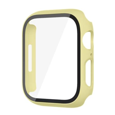 Glas+ Cover til Apple Watch etui 9 8 7 6 SE 5 iWatch tilbehør skærmbeskyttelse Apple Watch Series 45mm 41mm 44mm 40mm 42mm 38mm gul yellow yellow 42mm