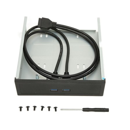USB3.0 Hub Front Panel 5.25in 2 USB-portar 19pin 5Gbps optisk enhet Front Panel för PC Datorfodral