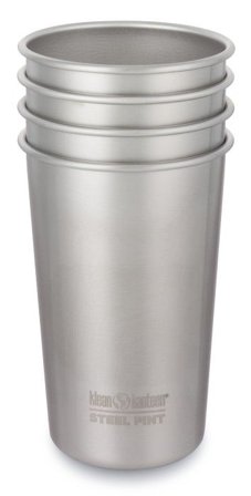Klean Kanteen Steel Pint 473 ml 4-pack Brushed Stainless