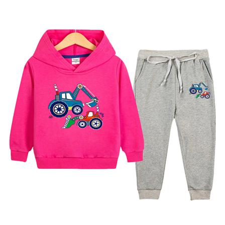 Pojkar Elastisk Midja Träningsoverall Set Långärmad 2 Delar Outfit