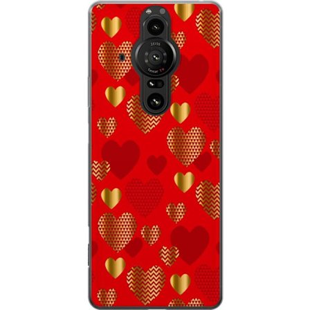 Kompatibelt Mobilskal till Sony Sony Xperia Pro-I GoldenHearts