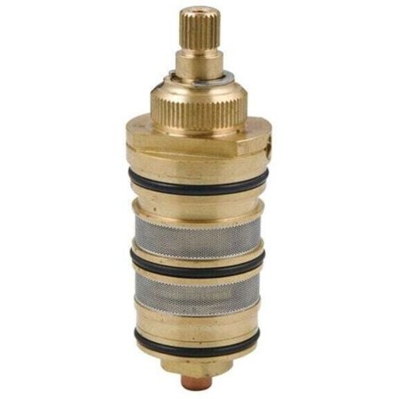 Termostatisk bruseventil i messing med patron og håndtag til brusebatteri