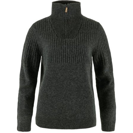 Fjällräven Övik Half Zip Knit S - female - Dark Grey - Gensers & knitwear