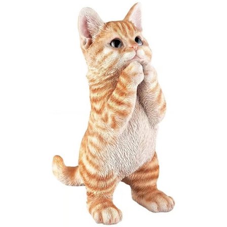 Puutarha Kissapatsas Koristeellinen Figuuri, Keiju Taide Piha Deko Statu