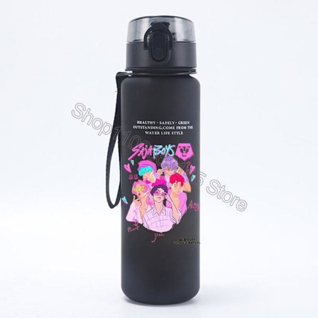 K-Pop Demon Hunters Kawaii vattenflaska med stor kapacitet för sommarsporter - tecknad design