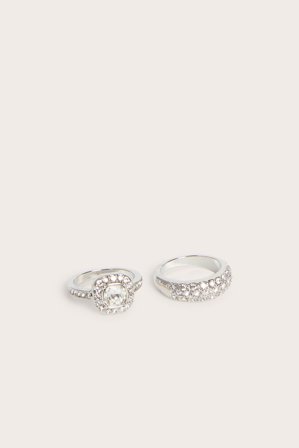Kappahl | Ringar 2-pack Silver M | Silver