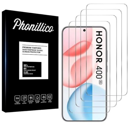 Tempered Glass for Honor 400 5G [Pack 4] Screen Protection Film Phonillico