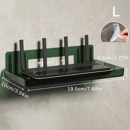 Väggmonterad flytande stativ Hylla för kameraförvaring Green L