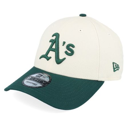 New Era - MLB Beige adjustable Keps - Oakland Athletics Colour Block 9FORTY Light Terracotta/Dark Green Adjustable @ Hatstore