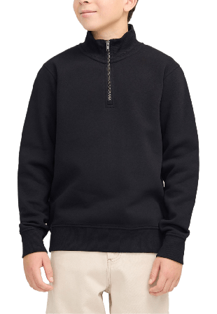 Jack & Jones Tröja half-zip Bradley Hoodies sweatshirts Herr Svart 164