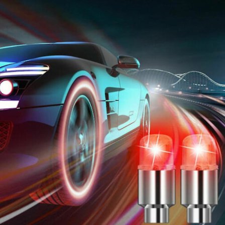 2-delt sykkel- og billysventilpære (rødt lys)